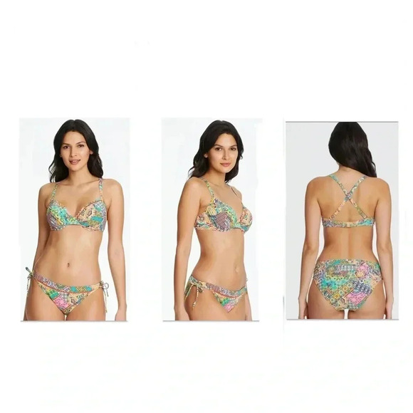 BLEU ROD BEATTIE Underwire Molded Cup Bra Seriously Sunny Bikini Set - Picture 1 of 13